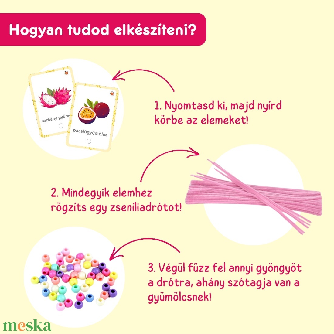 Gyümölcsös szótagfűző - játék & sport - készségfejlesztő és logikai játék - oktató játékok - Meska.hu Gyümölcsös szótagfűző - játék & sport - készségfejlesztő és logikai játék - oktató játékok - Meska.hu