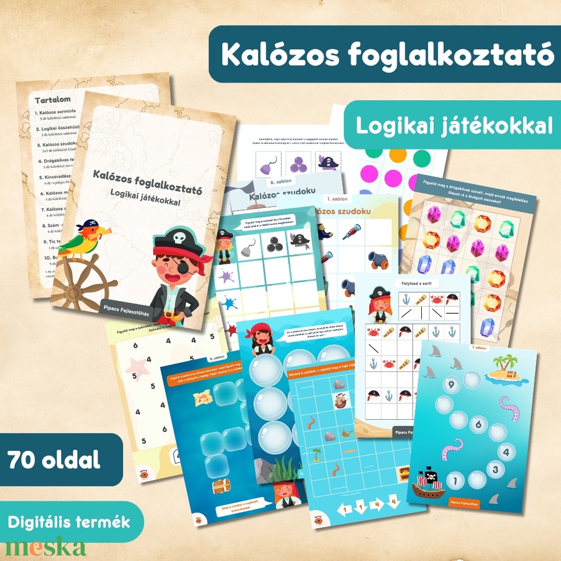 Kalózos foglalkoztató akciós termékkép 1