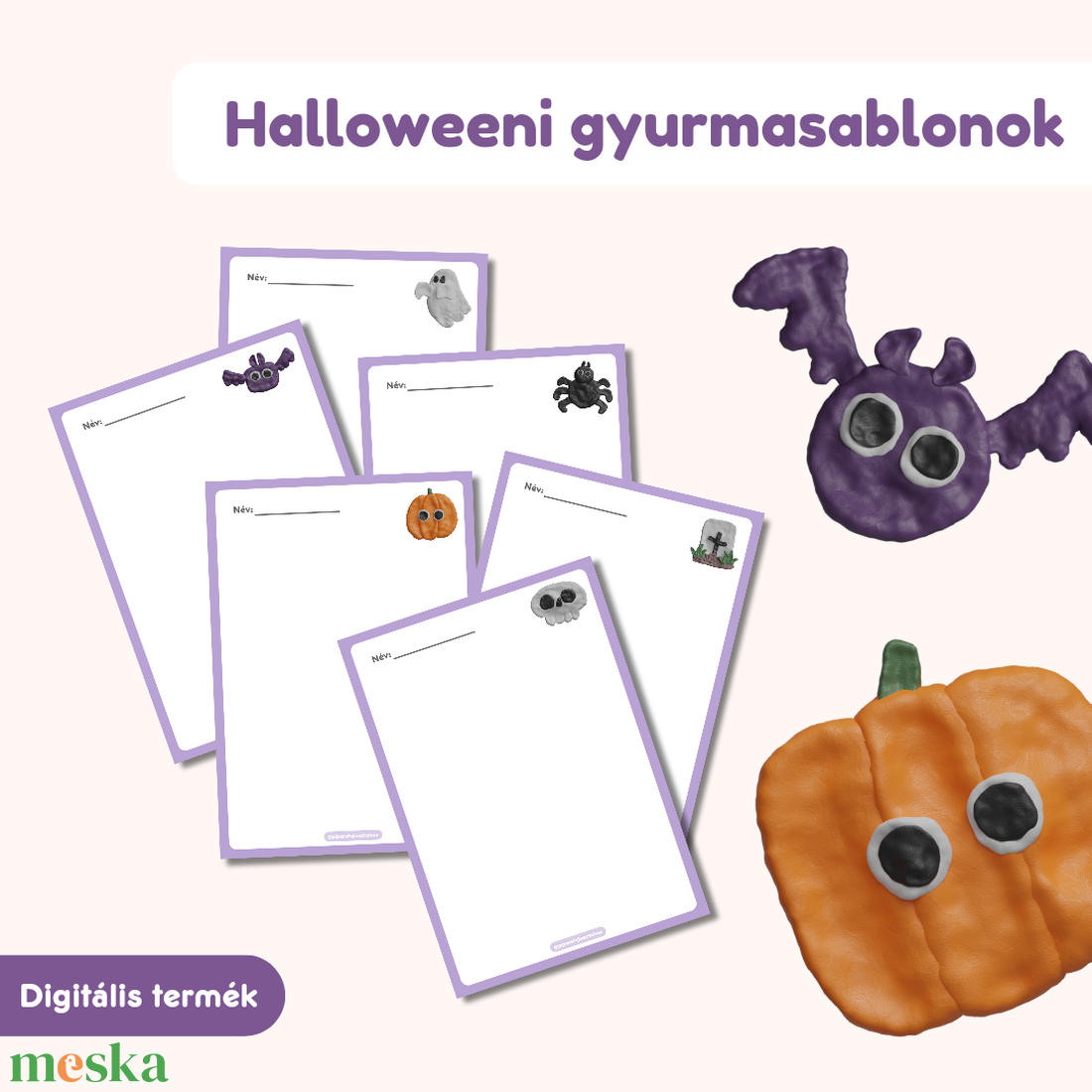 Halloweeni gyurmasablonok - játék & sport - készségfejlesztő és logikai játék - oktató játékok - Meska.hu Halloweeni gyurmasablonok - játék & sport - készségfejlesztő és logikai játék - oktató játékok - Meska.hu