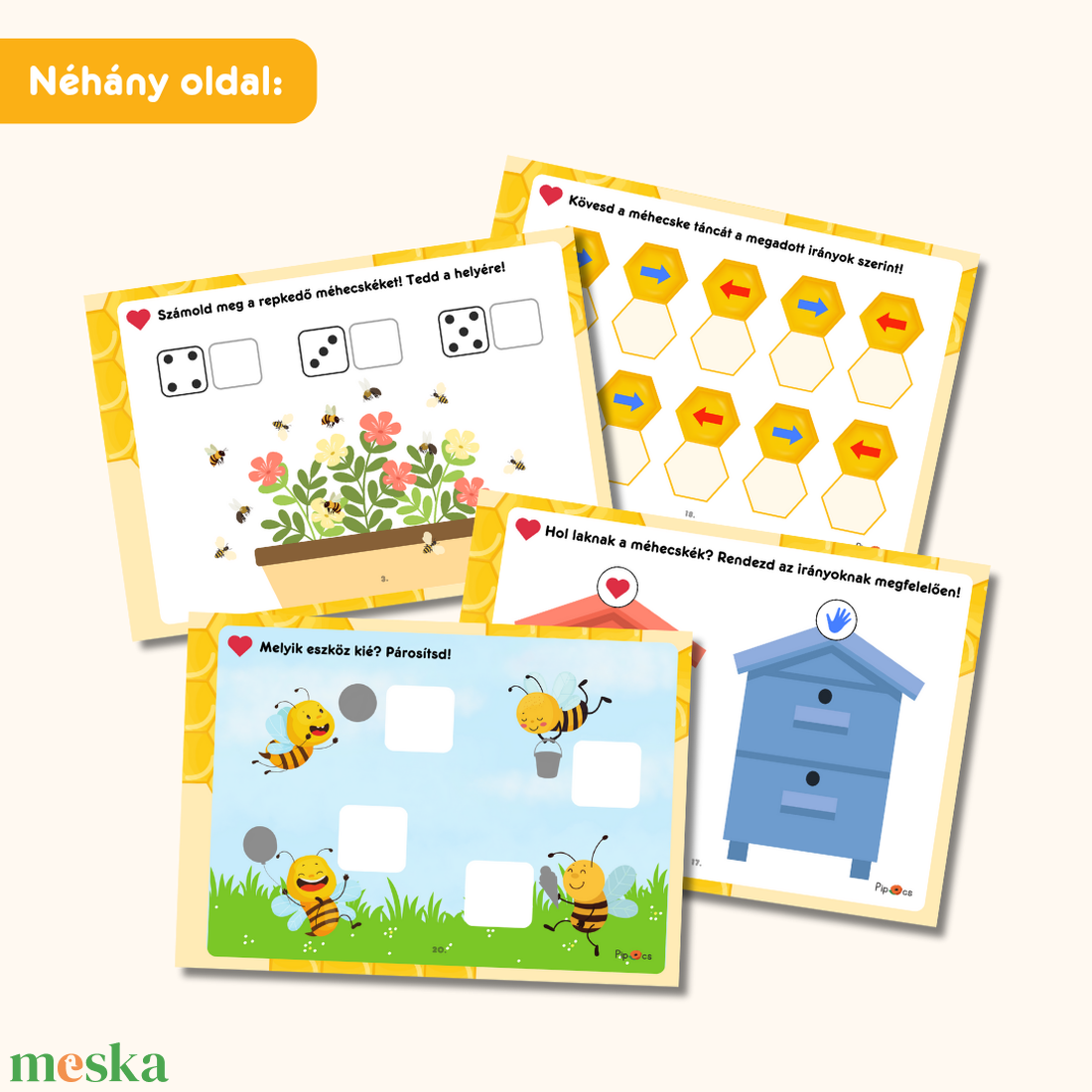 Méhecskés csendeskönyv  -  - Meska.hu