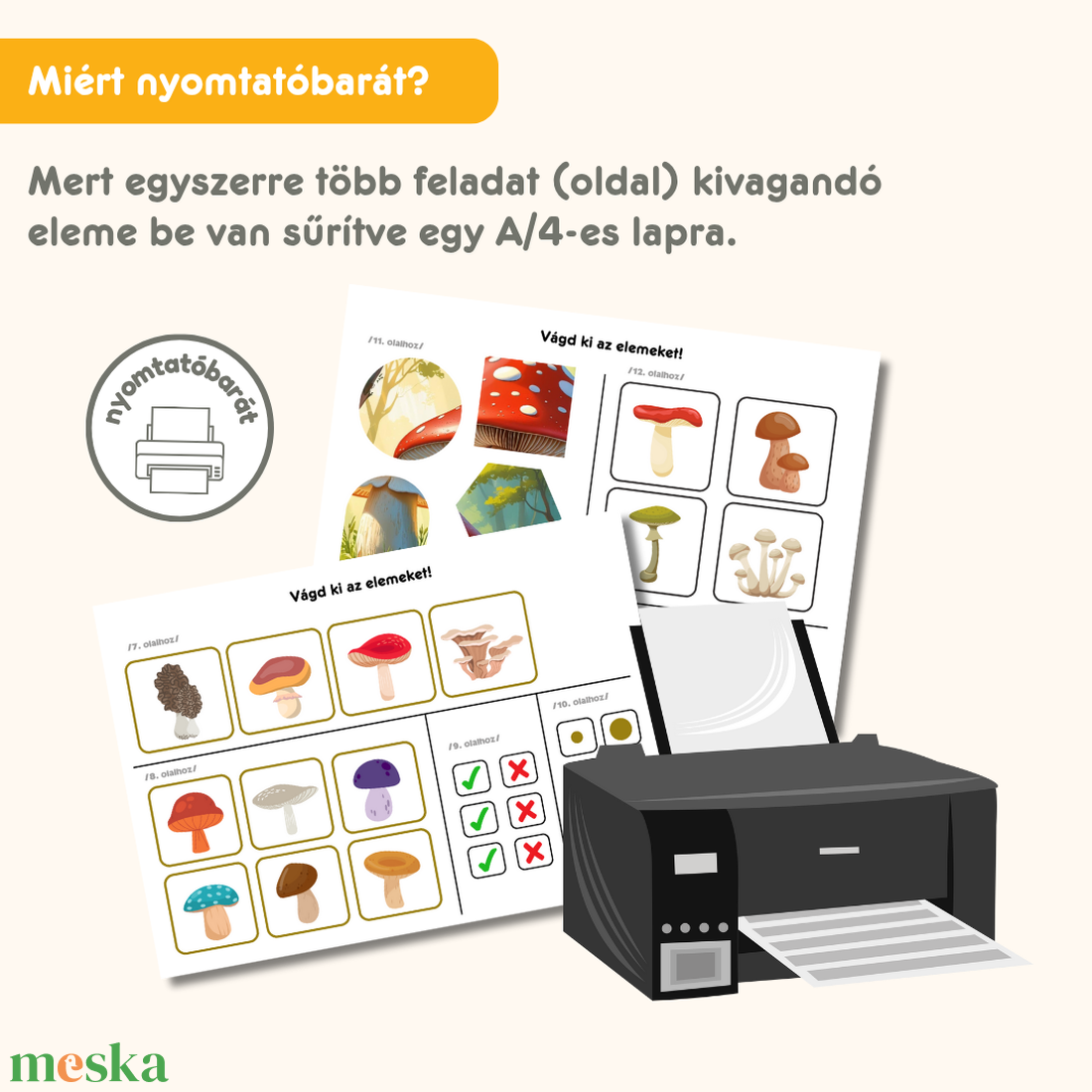 Gombák világa csendeskönyv  - szépségápolás - egészségmegőrzési kellékek - vércukormérő tok, táska - Meska.hu