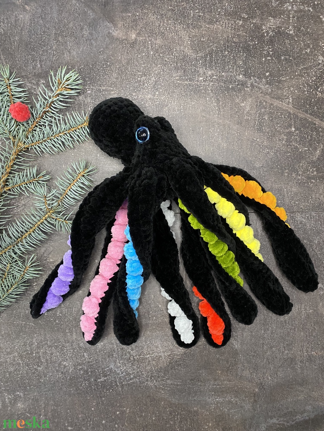 Horgolt polip - játék & sport - plüssállat & játékfigura - polip - Meska.hu