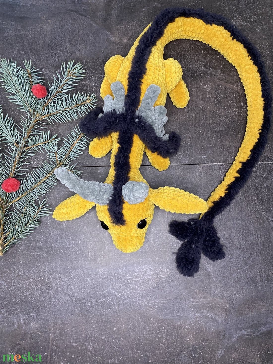 Horgolt sárkány - játék & sport - plüssállat & játékfigura - plüss sárkány - Meska.hu