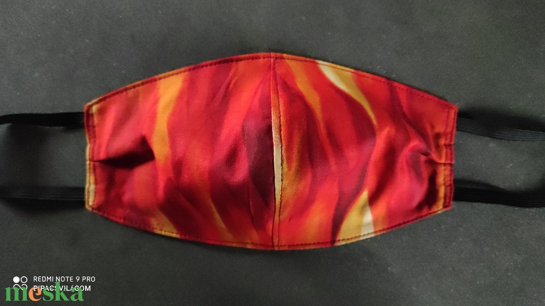 Tűz mintájú arcmaszk, szájmaszk KIS NŐI MÉRET - ruha & divat - maszk, arcmaszk - női - Meska.hu