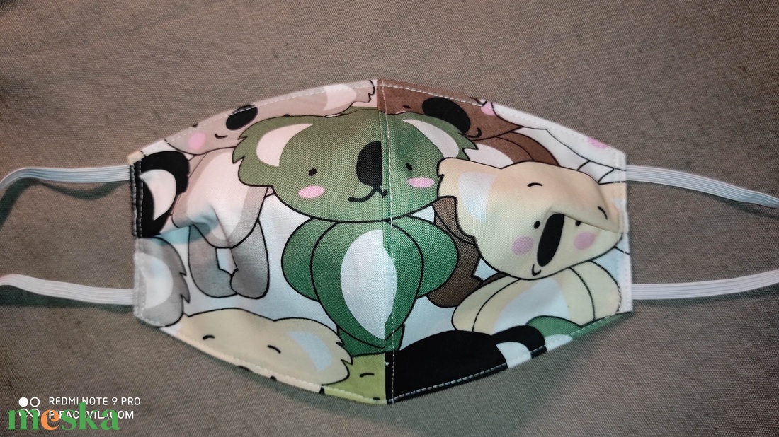 Színes koalás arcmaszk, szájmaszk - ruha & divat - maszk, arcmaszk - gyerek - Meska.hu