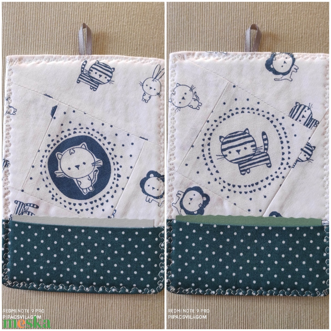 Babaváró üdvözlőlap, textilkép, pénzboríték - művészet - textilkép - egyéb - Meska.hu