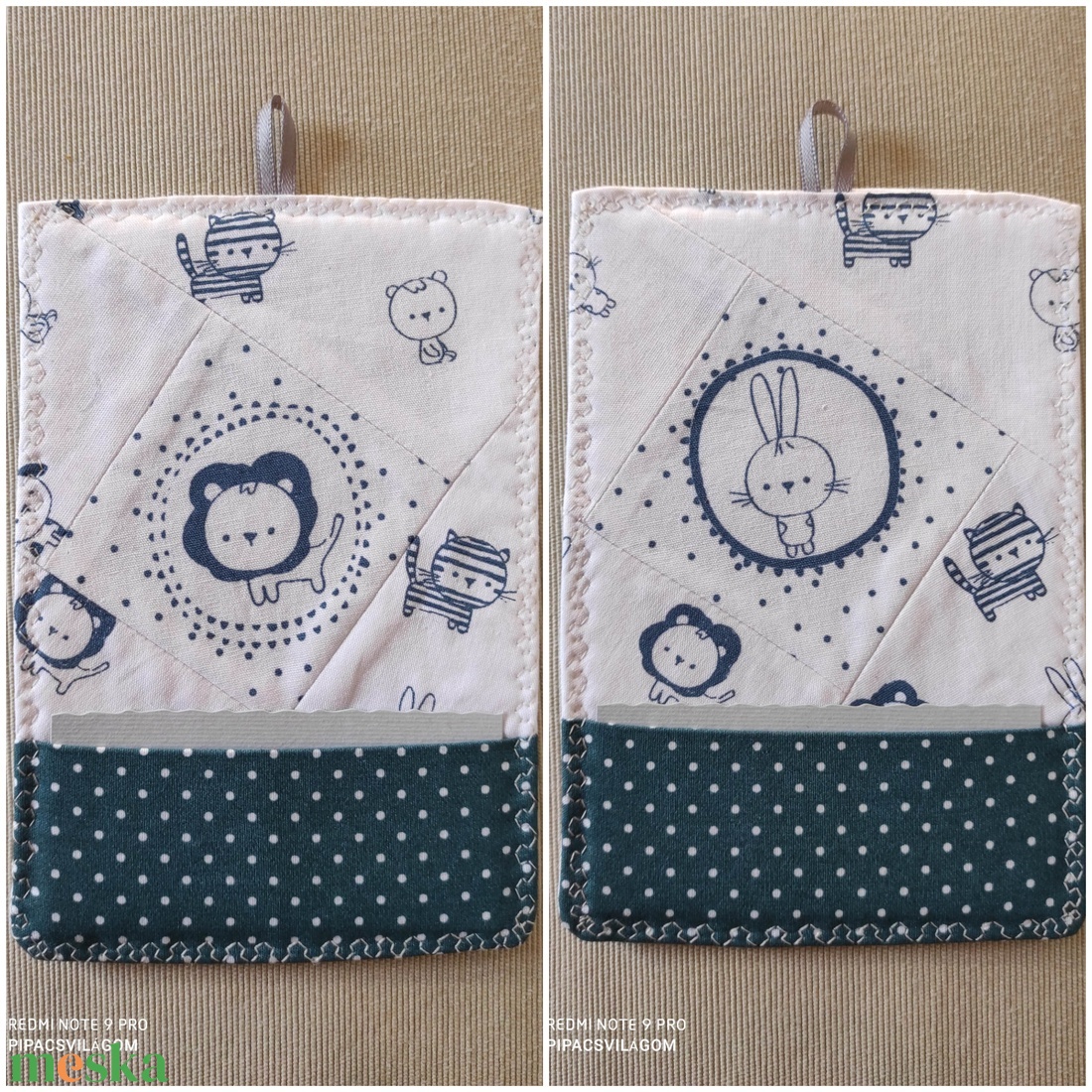 Babaváró üdvözlőlap, textilkép, pénzboríték - művészet - textilkép - egyéb - Meska.hu