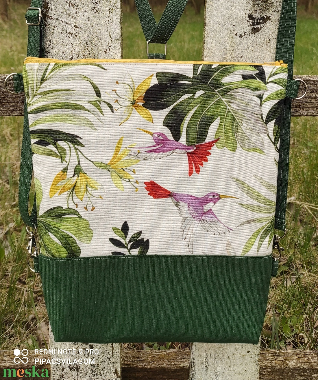 Kolibris leveles 3in1 hátizsák / oldaltáska / válltáska - táska & tok - variálható táska - Meska.hu