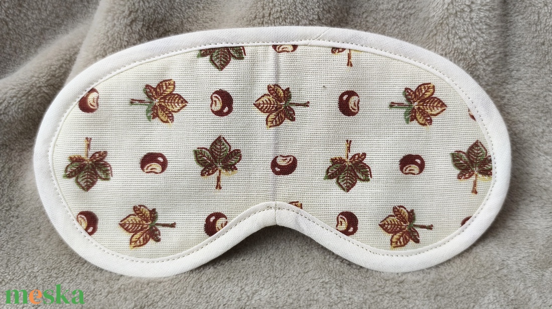 Szempihentető maszk, alvómaszk, világos vadgesztenyés  - szépségápolás - arcápolás - alvómaszk, szemmaszk - Meska.hu