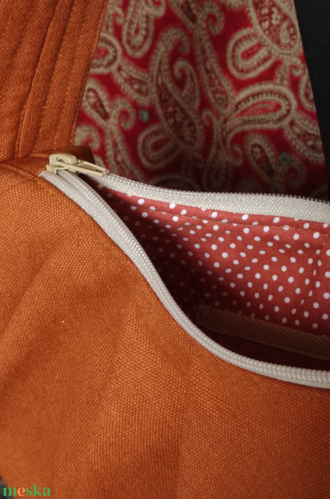 Kifli táska, narancssárga - táska & tok - kézitáska & válltáska - válltáska - Meska.hu