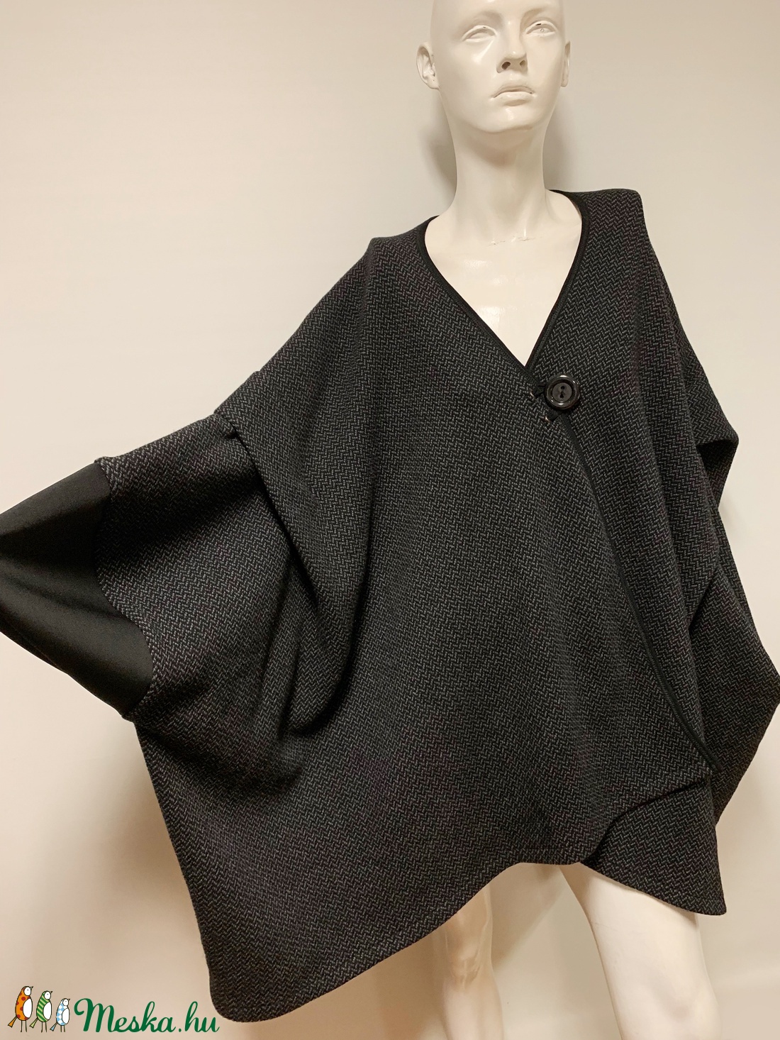 Szürke kabát, pelerin -  - Meska.hu