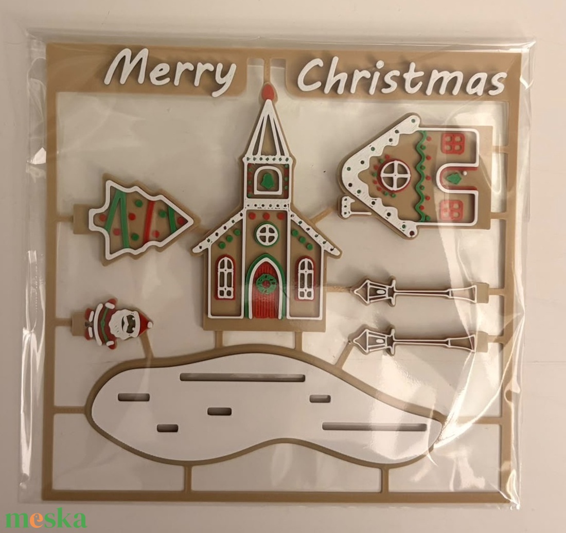 Karácsonyi falu dekoráció - karácsony - karácsonyi lakásdekoráció - karácsonyi falu, házikó - Meska.hu