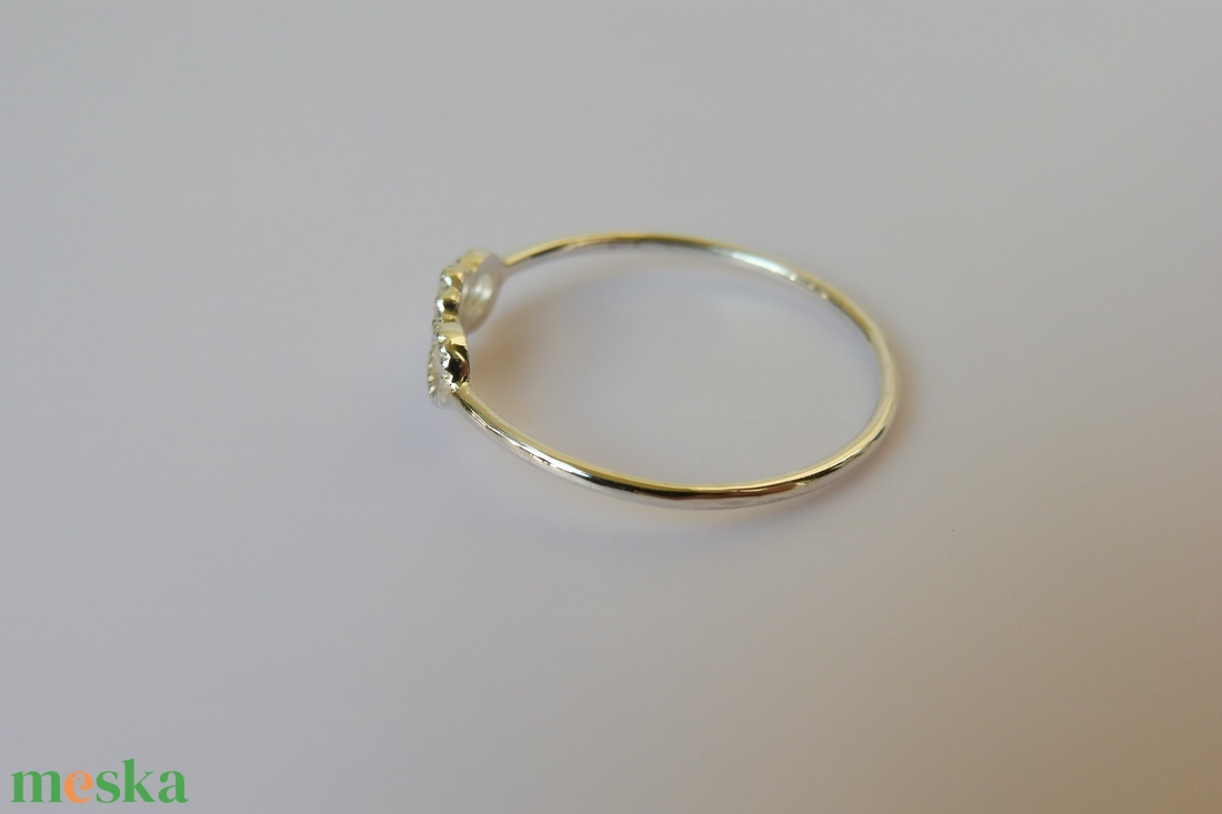 végtelen jeles ezüstgyűrű    - ékszer - gyűrű - többköves gyűrű - Meska.hu