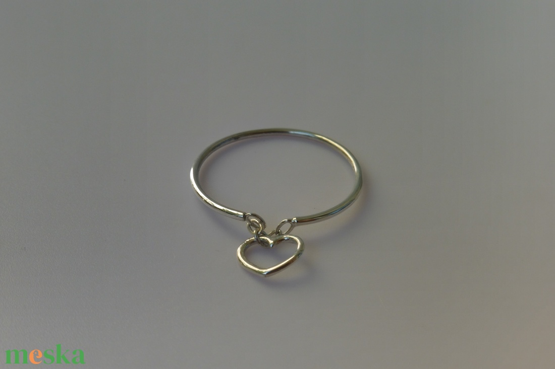 láncos ezüst szív gyűrű  -  - Meska.hu