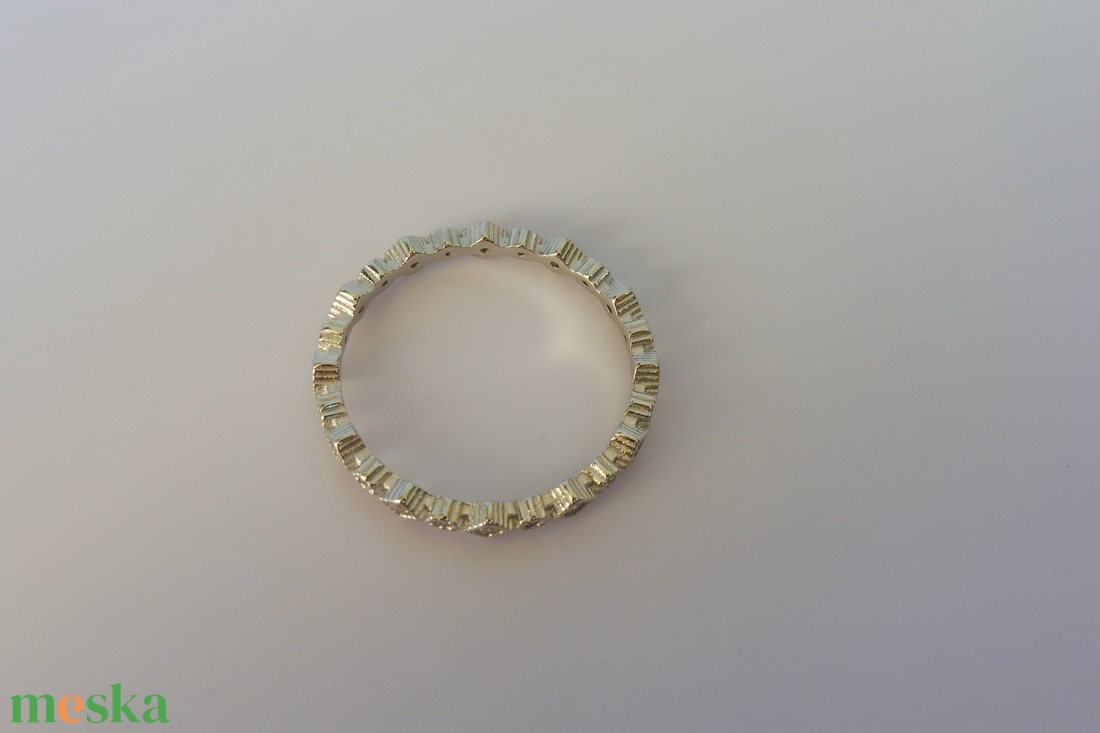 körbe köves ezüstgyűrű - esküvő - ékszer - karikagyűrű - Meska.hu