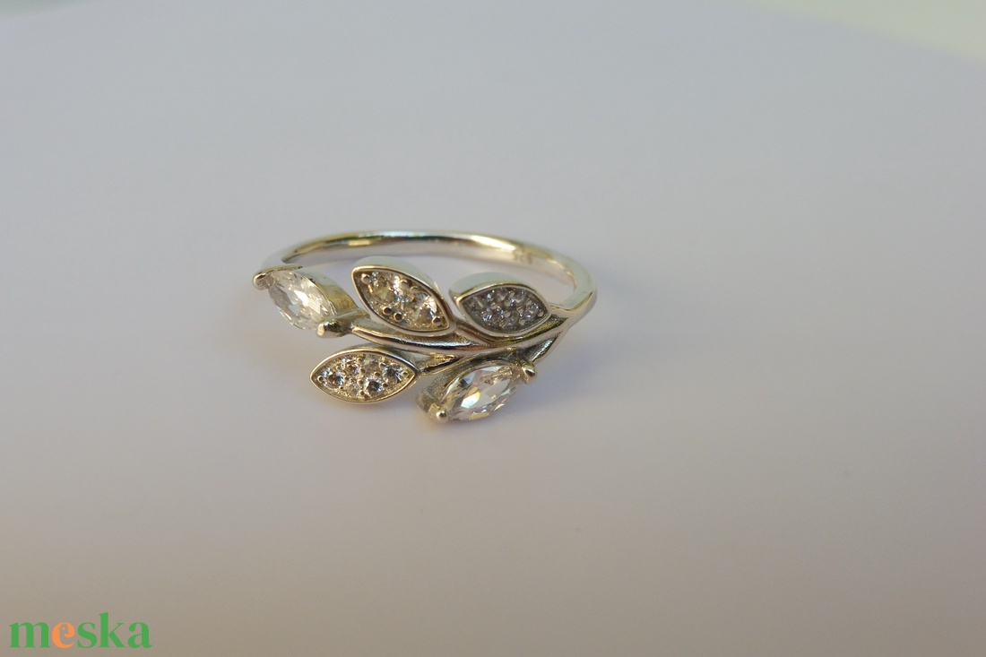  5 leveles cirkóniás ezüstgyűrű    - ékszer - gyűrű - vékony gyűrű - Meska.hu