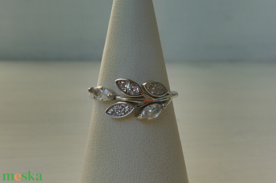  5 leveles cirkóniás ezüstgyűrű    - ékszer - gyűrű - vékony gyűrű - Meska.hu