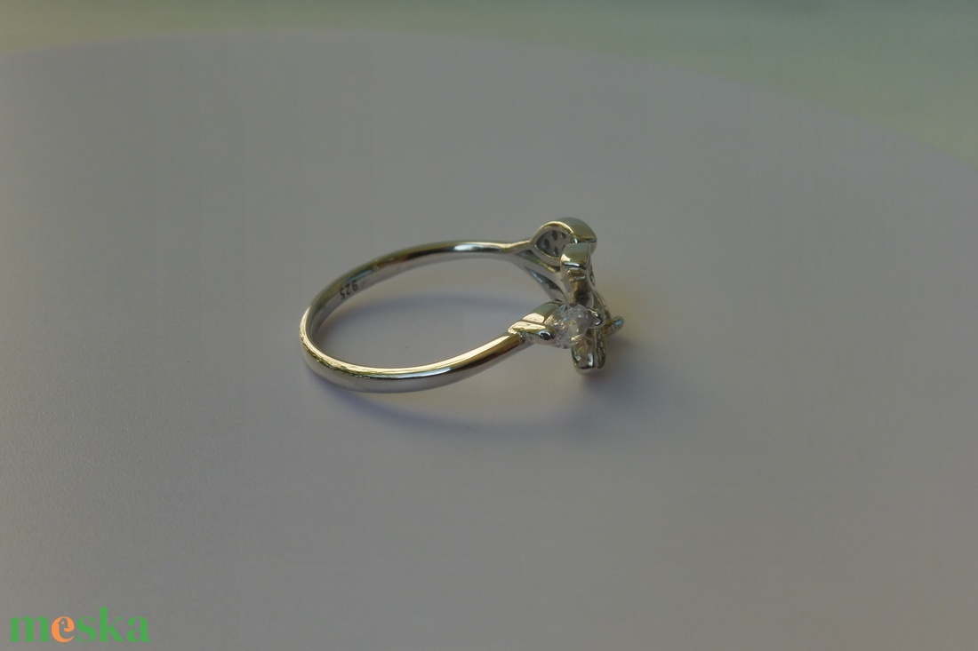  5 leveles cirkóniás ezüstgyűrű    - ékszer - gyűrű - vékony gyűrű - Meska.hu