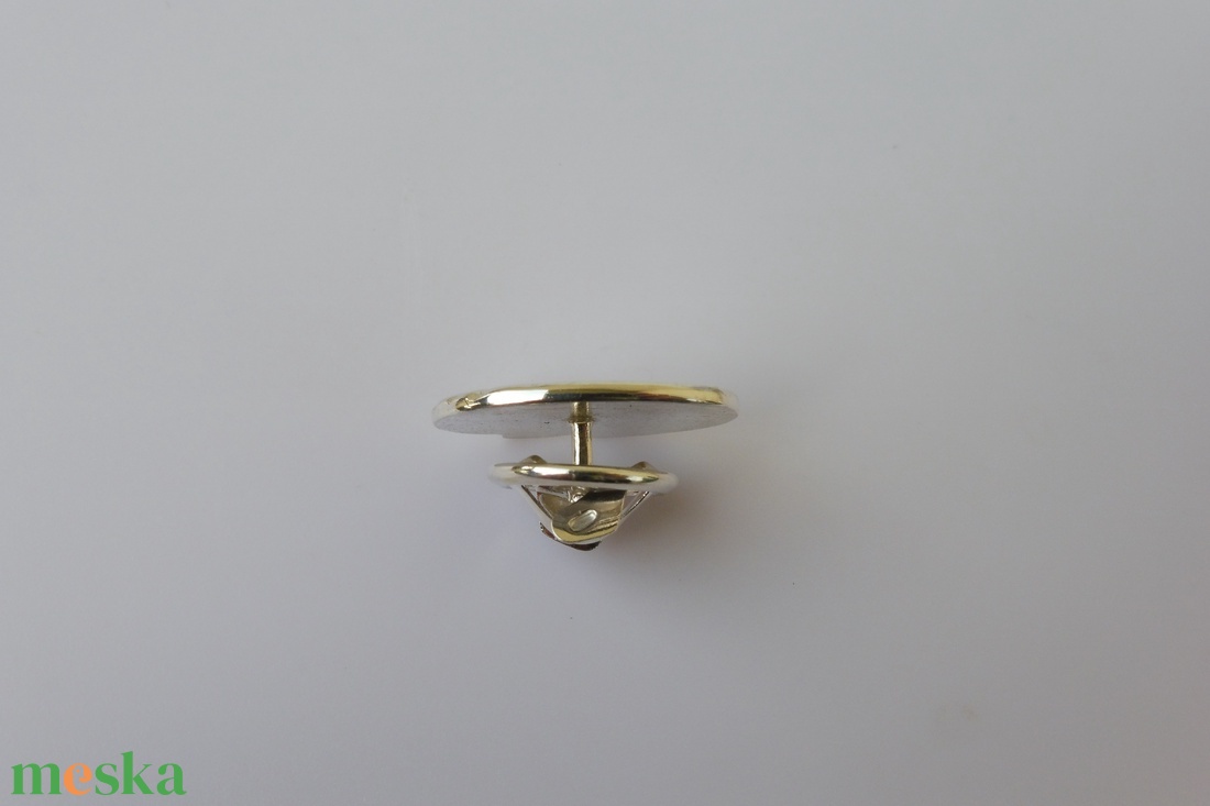 ezüst kitűző szecessziós mintával - ékszer - kitűző és bross - Meska.hu