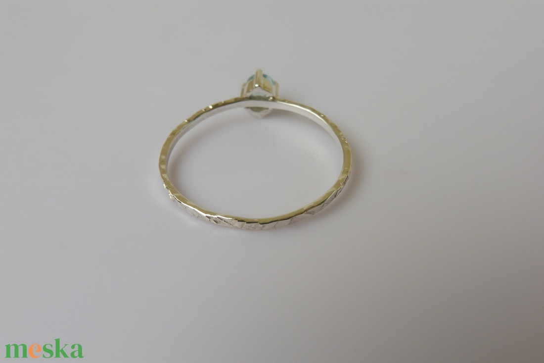 ezüstgyűrű apatittal - ékszer - gyűrű - szoliter gyűrű - Meska.hu