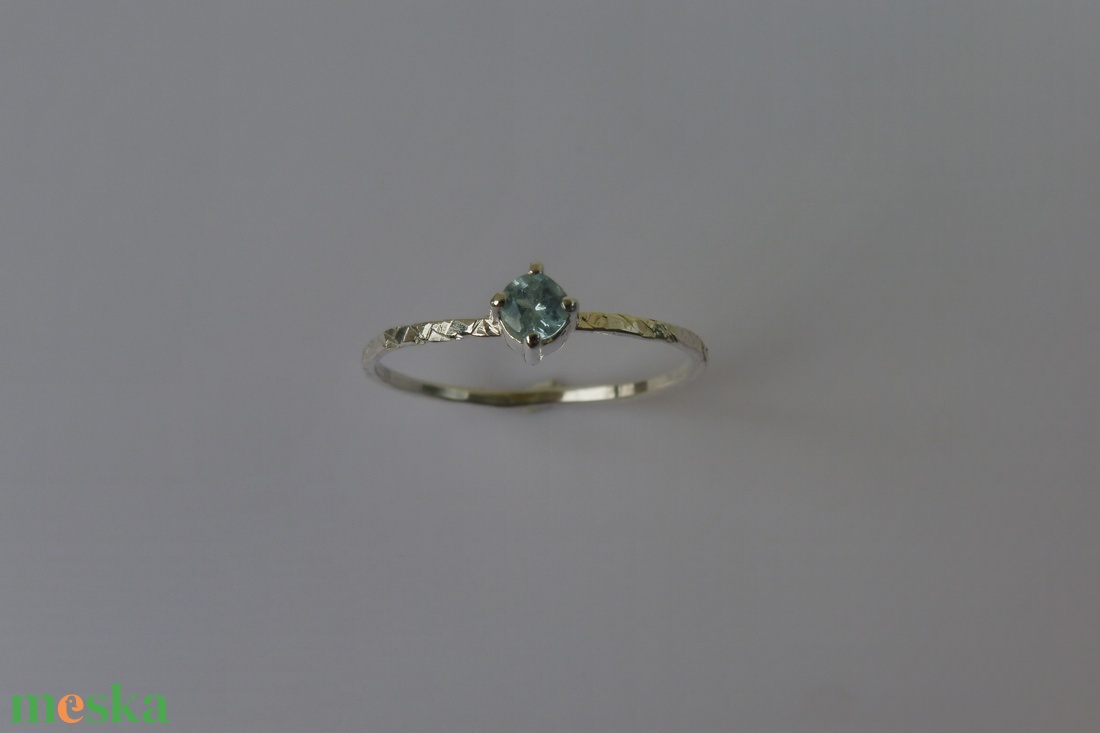 ezüstgyűrű apatittal - ékszer - gyűrű - szoliter gyűrű - Meska.hu