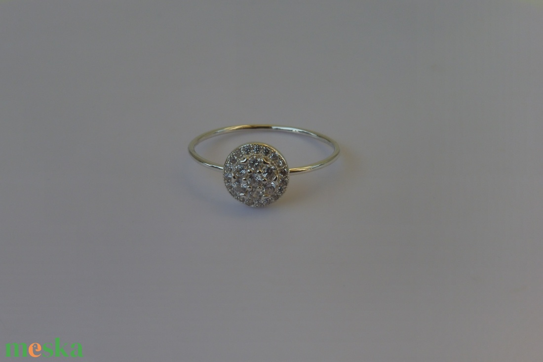 sokköves tárcsás ezüstgyűrű - ékszer - gyűrű - statement gyűrű - Meska.hu