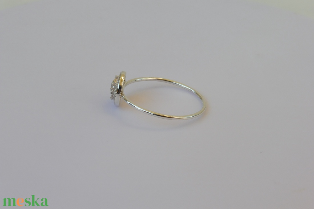 sokköves tárcsás ezüstgyűrű - ékszer - gyűrű - statement gyűrű - Meska.hu