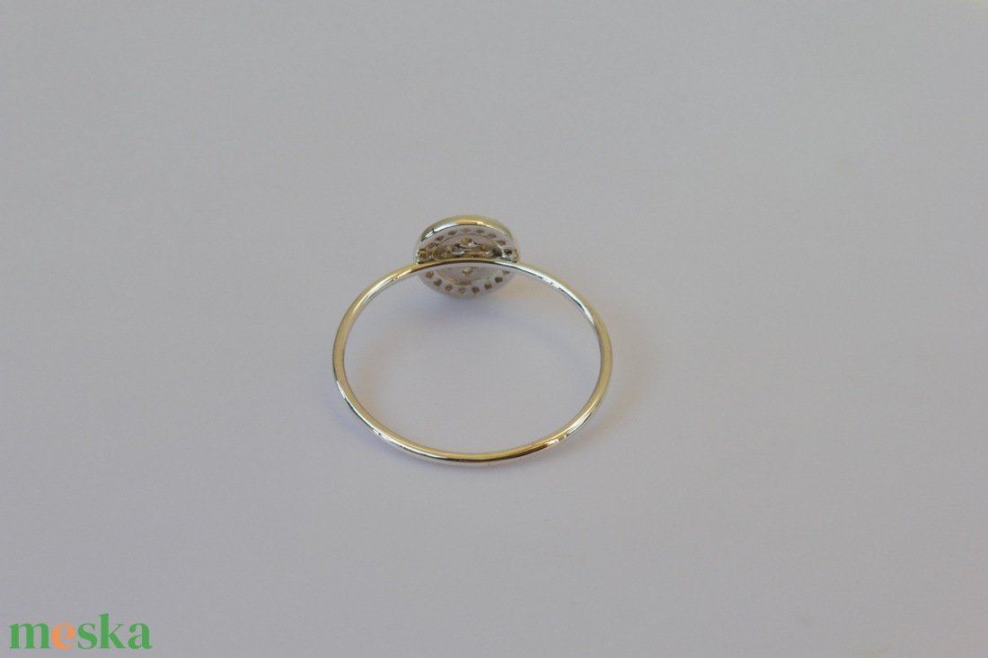 sokköves tárcsás ezüstgyűrű - ékszer - gyűrű - statement gyűrű - Meska.hu