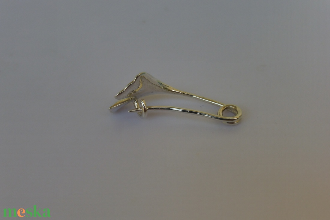 ezüst ginkgo kitűző - ékszer - kitűző és bross - Meska.hu