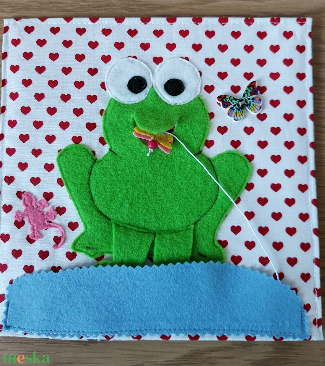 Csendeskönyvlap ,gomba és béka - játék & sport - textilkönyv & babakönyv - Meska.hu