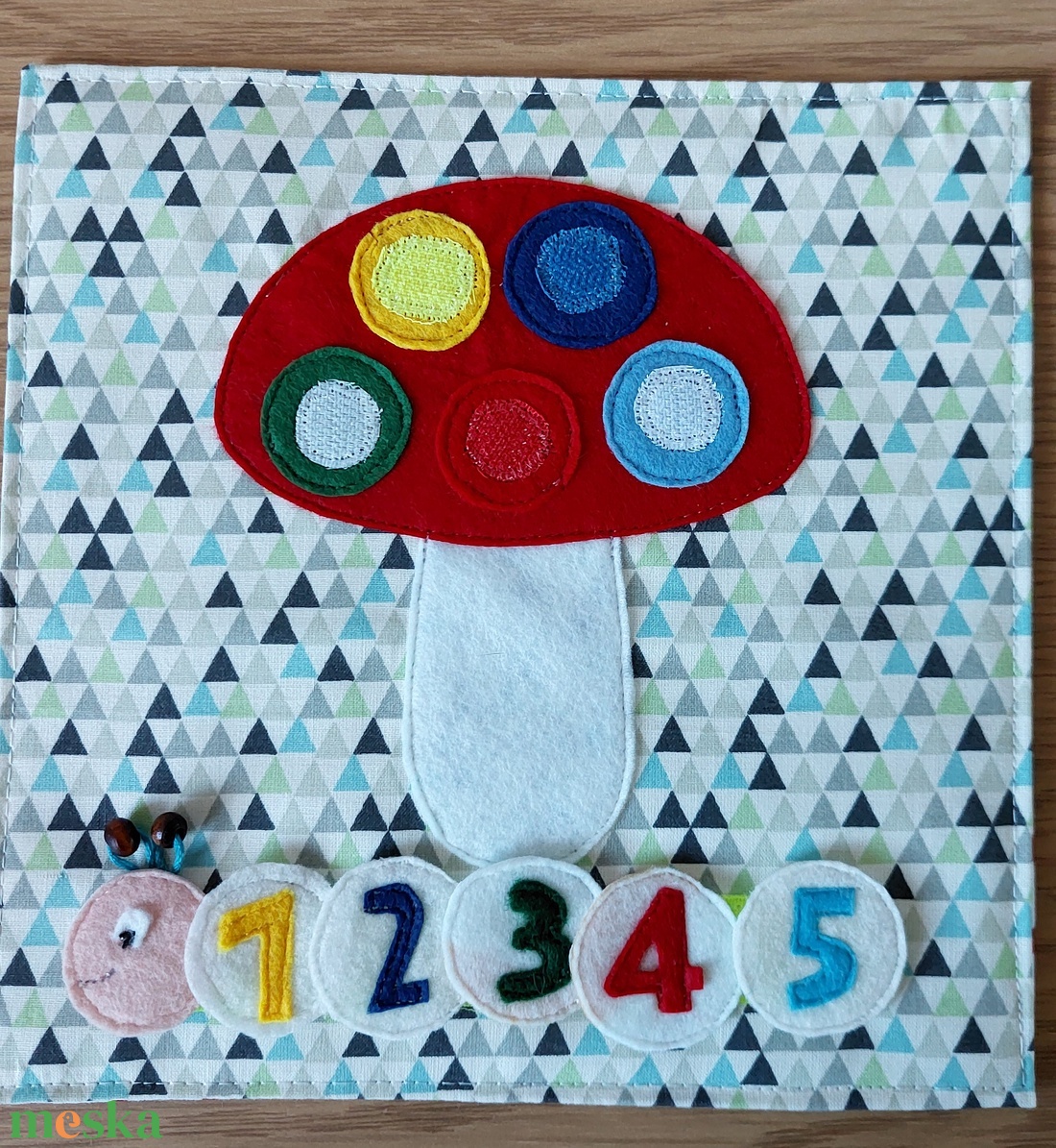 Csendeskönyvlap ,gomba és béka - játék & sport - textilkönyv & babakönyv - Meska.hu