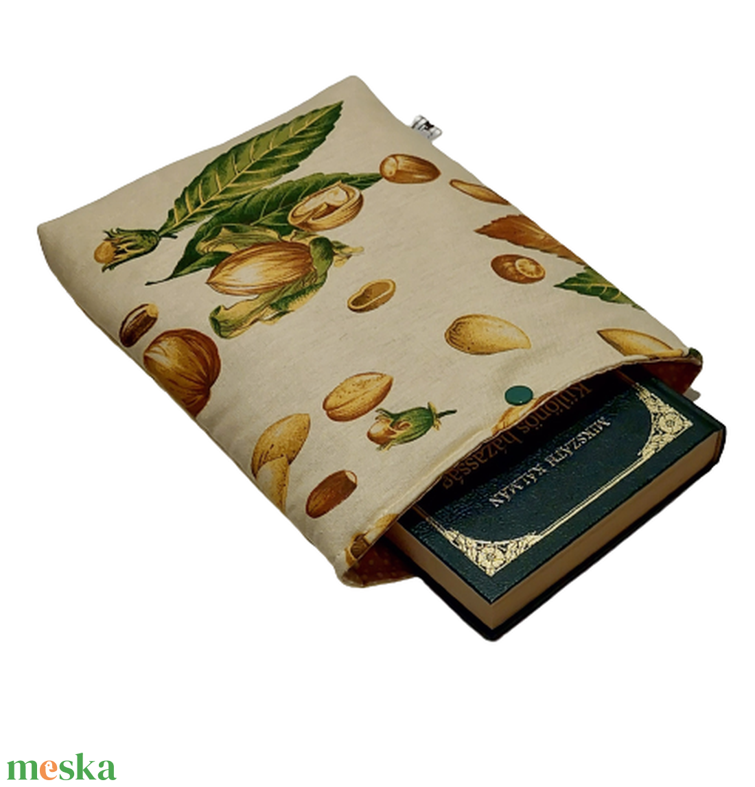 Bélelt könyvtartó,tablet tok -Dió,mogyoró - táska & tok - ebook & tablet tok - Meska.hu