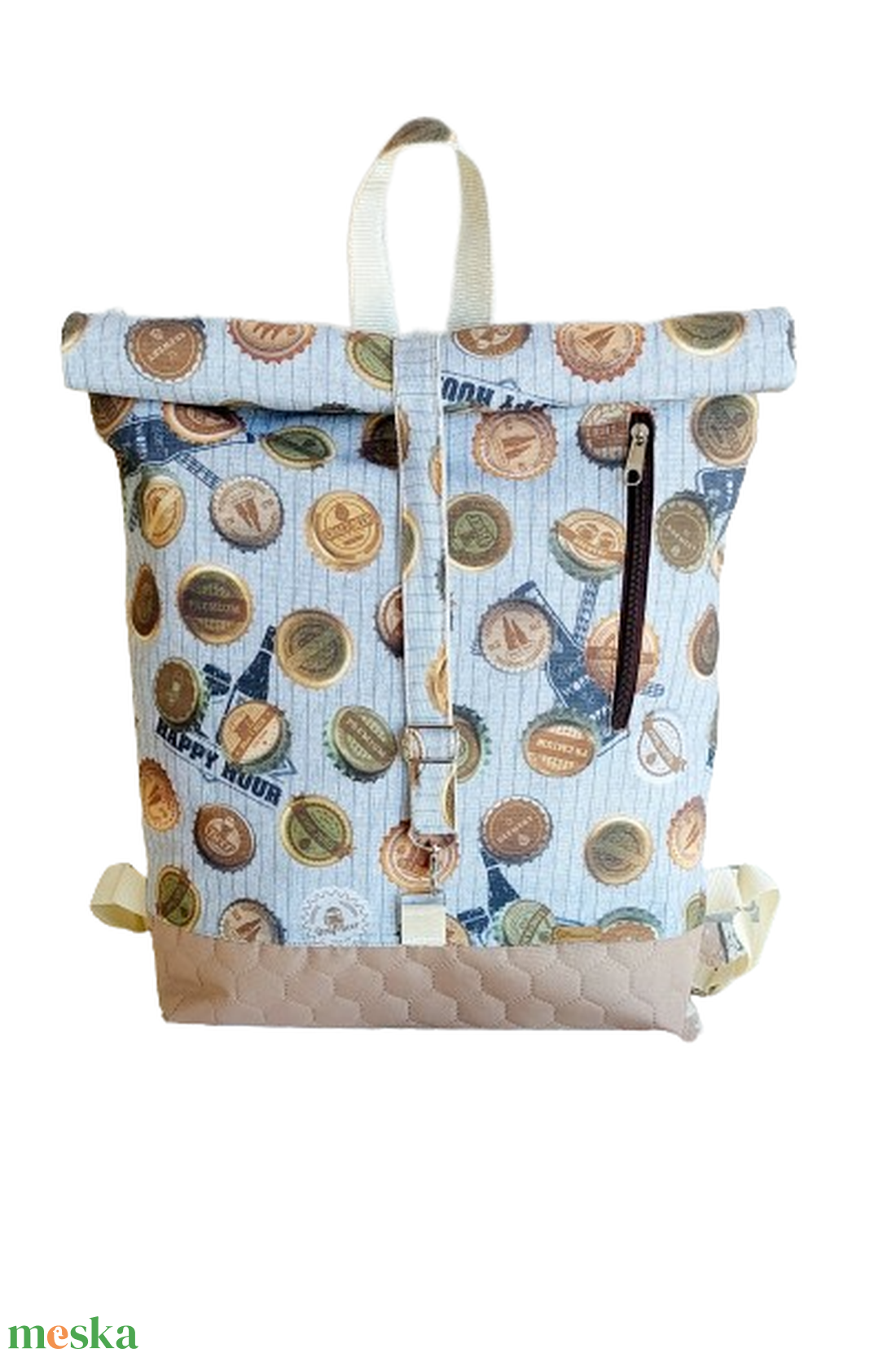 Roll-Top L-es hátizsák, hátitáska  - táska & tok - hátizsák - roll top hátizsák - Meska.hu