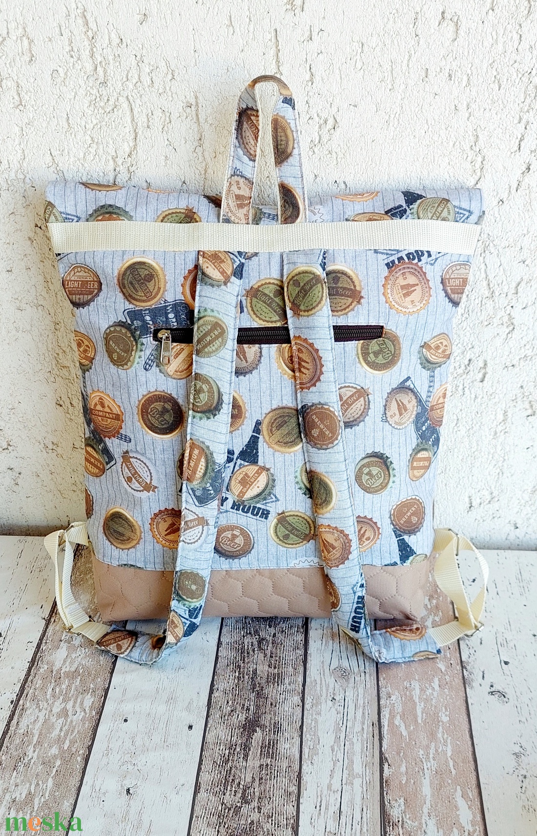 Roll-Top L-es hátizsák, hátitáska  - táska & tok - hátizsák - roll top hátizsák - Meska.hu