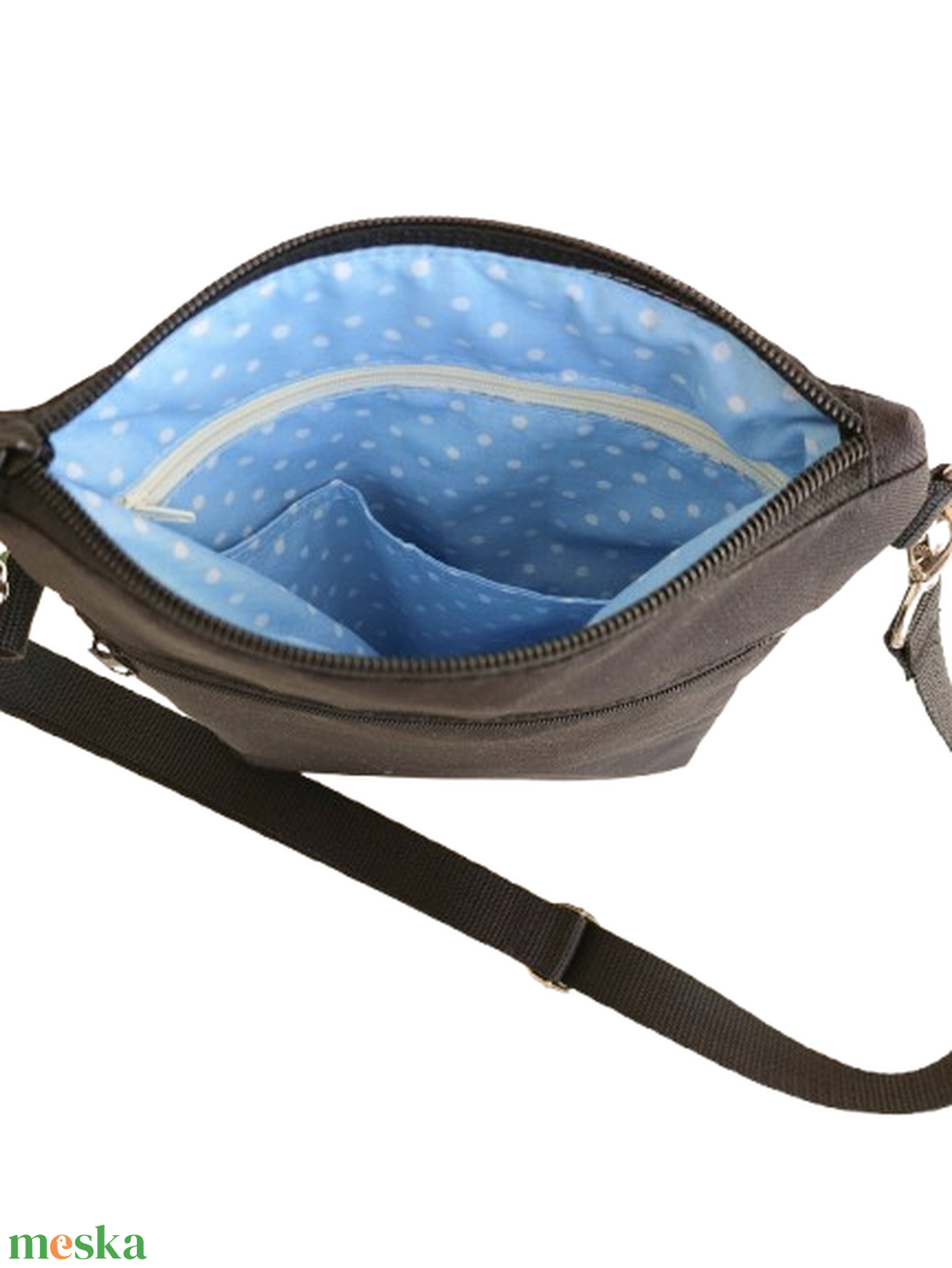 Zöld leveles Vízálló  crossbody  táska ,válltáska Sokzsebes -Valentinnap,Nőnap,Anyáknapja - táska & tok - kézitáska & válltáska - vállon átvethető táska - Meska.hu