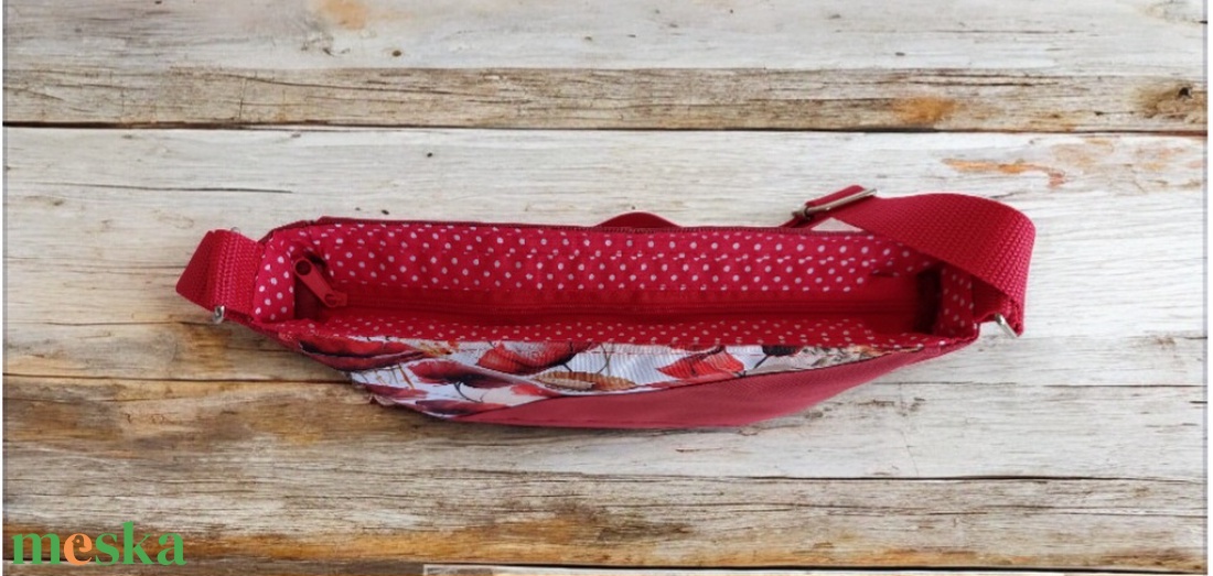 Prémium Pipacsos Vízálló  Válltáska ,Crossbody - táska & tok - kézitáska & válltáska - vállon átvethető táska - Meska.hu