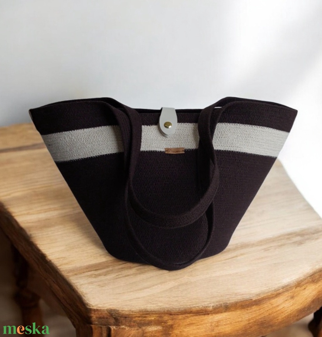 Egyedi Zsinórfonalból,  Shopping bag,Városi táska,Sétáló táska,Strand táska - táska & tok - kézitáska & válltáska - válltáska - Meska.hu