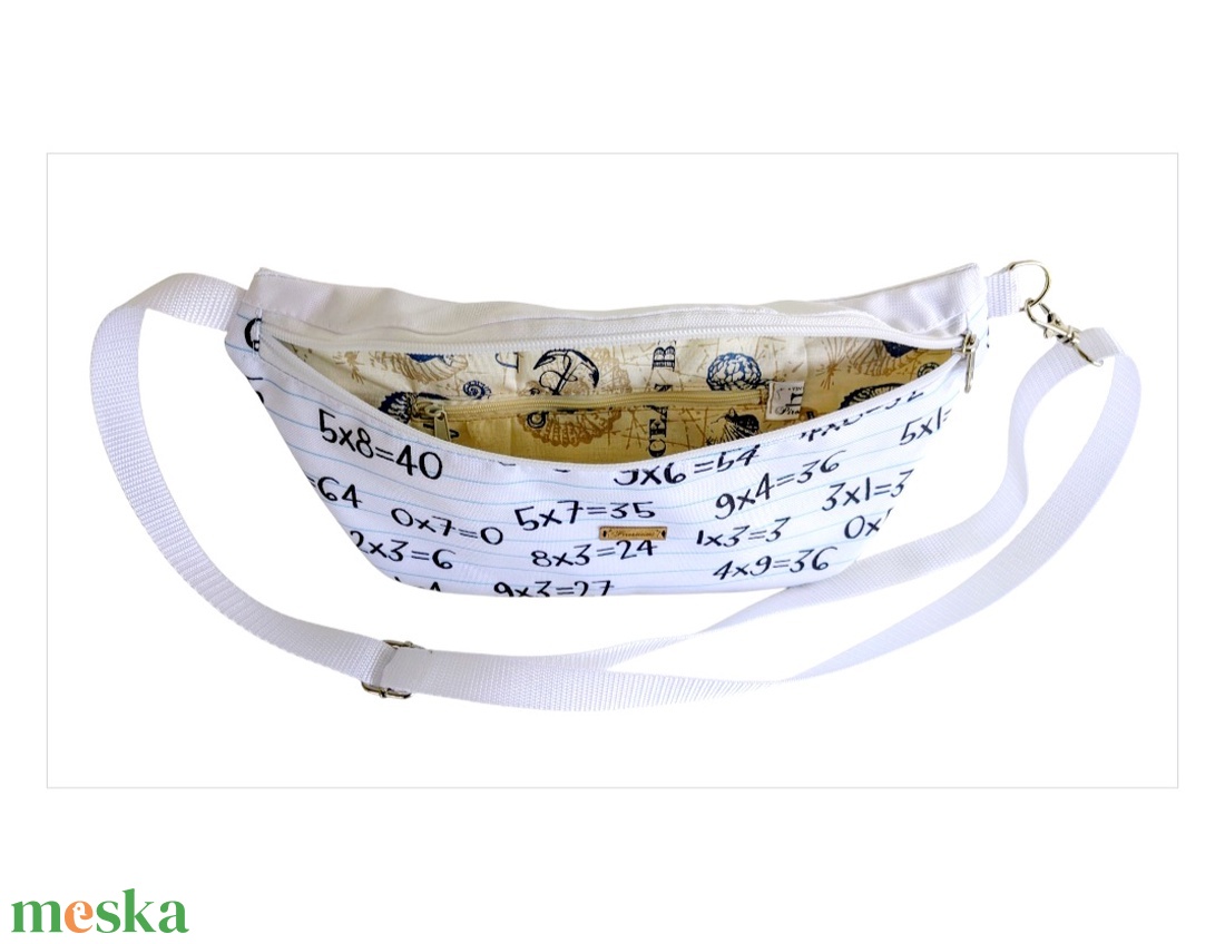 Vízálló Övtáska,Testtáska,válltáska,crossbody  Szorzótábla , belső cipzáras zsebbel - táska & tok - övtáska - Meska.hu