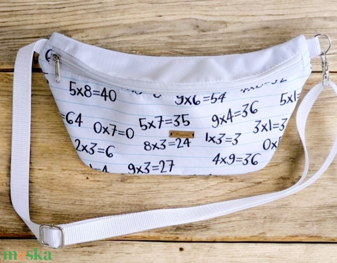 Vízálló Övtáska,Testtáska,válltáska,crossbody  Szorzótábla , belső cipzáras zsebbel - táska & tok - övtáska - Meska.hu