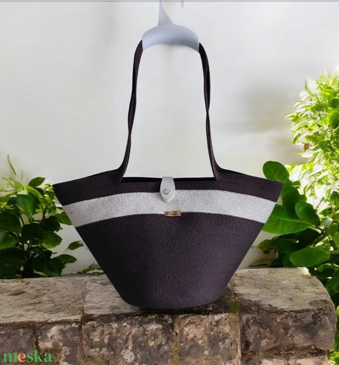 Egyedi Zsinórfonalból,  Shopping bag,Városi táska,Sétáló táska,Strand táska - táska & tok - kézitáska & válltáska - válltáska - Meska.hu