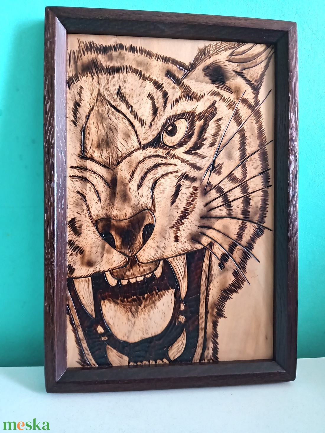 Pirográf kép cédrusfa alapra - otthon & életmód - dekoráció - fali és függő dekoráció - falra akasztható dekor - Meska.hu