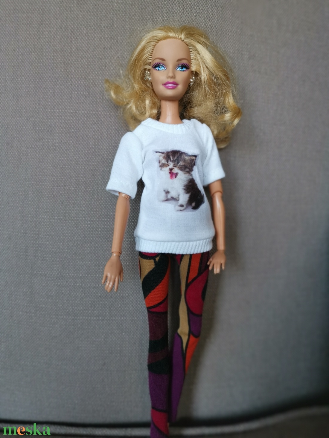 Barbie babaruha matricás póló - játék & sport - baba & babaház - játékbaba, babakellék - Meska.hu