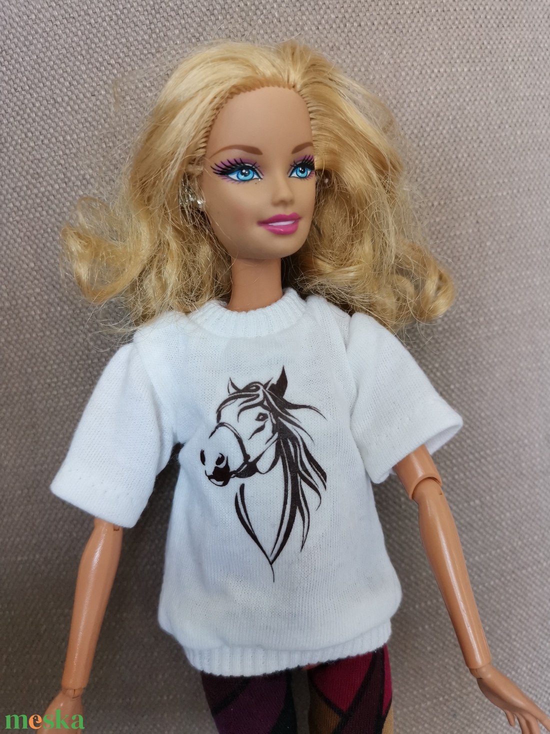 Barbie babaruha matricás póló - játék & sport - baba & babaház - játékbaba, babakellék - Meska.hu