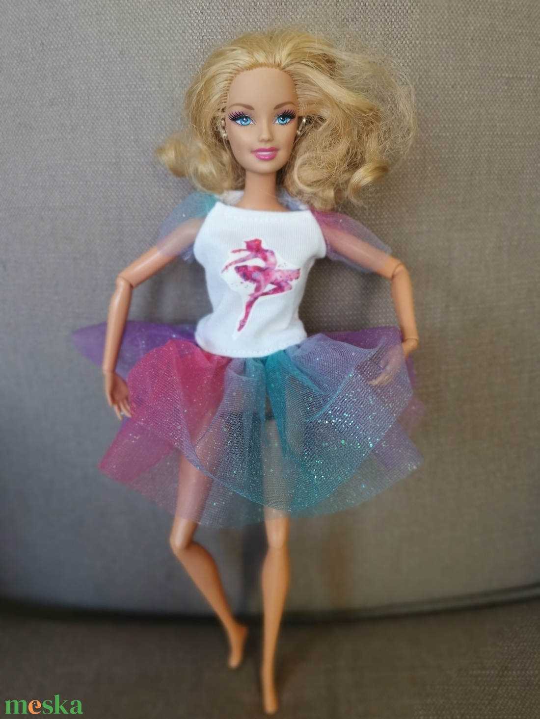 Barbie tündérkéknek selyem és tüll babaruha  - játék & sport - baba & babaház - babaruha, babakellék - Meska.hu