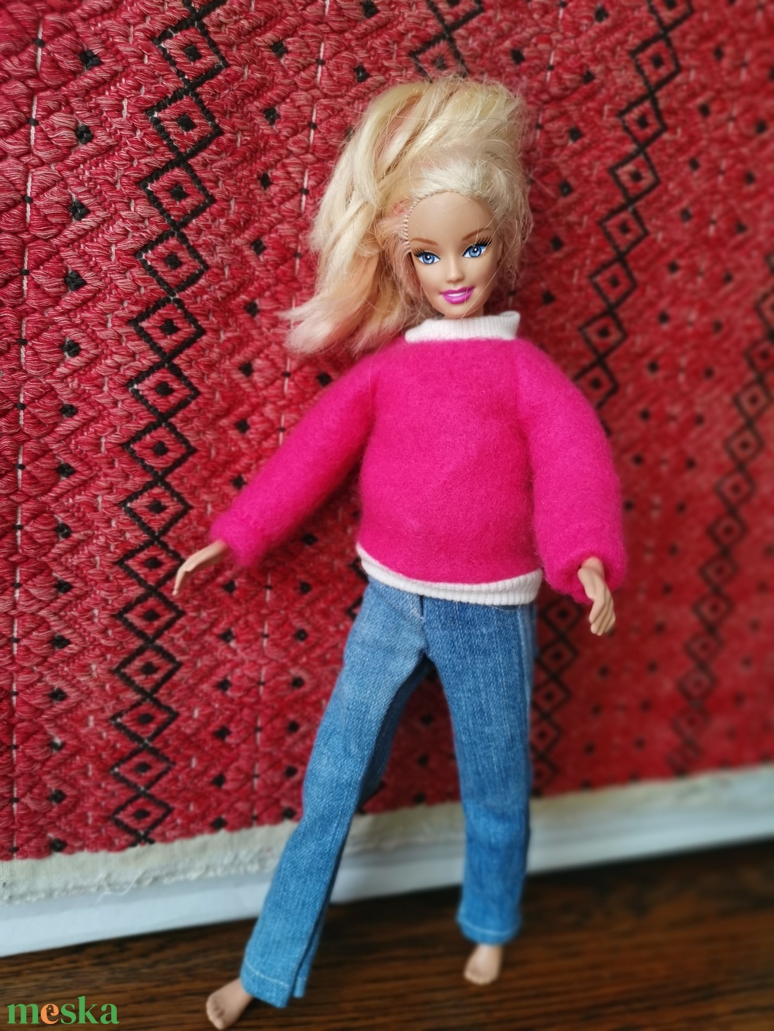 Barbie babaruha rojtos farmernadrág tacskós övpánttal - játék & sport - baba & babaház - babaruha, babakellék - Meska.hu Barbie babaruha rojtos farmernadrág tacskós övpánttal - játék & sport - baba & babaház - babaruha, babakellék - Meska.hu