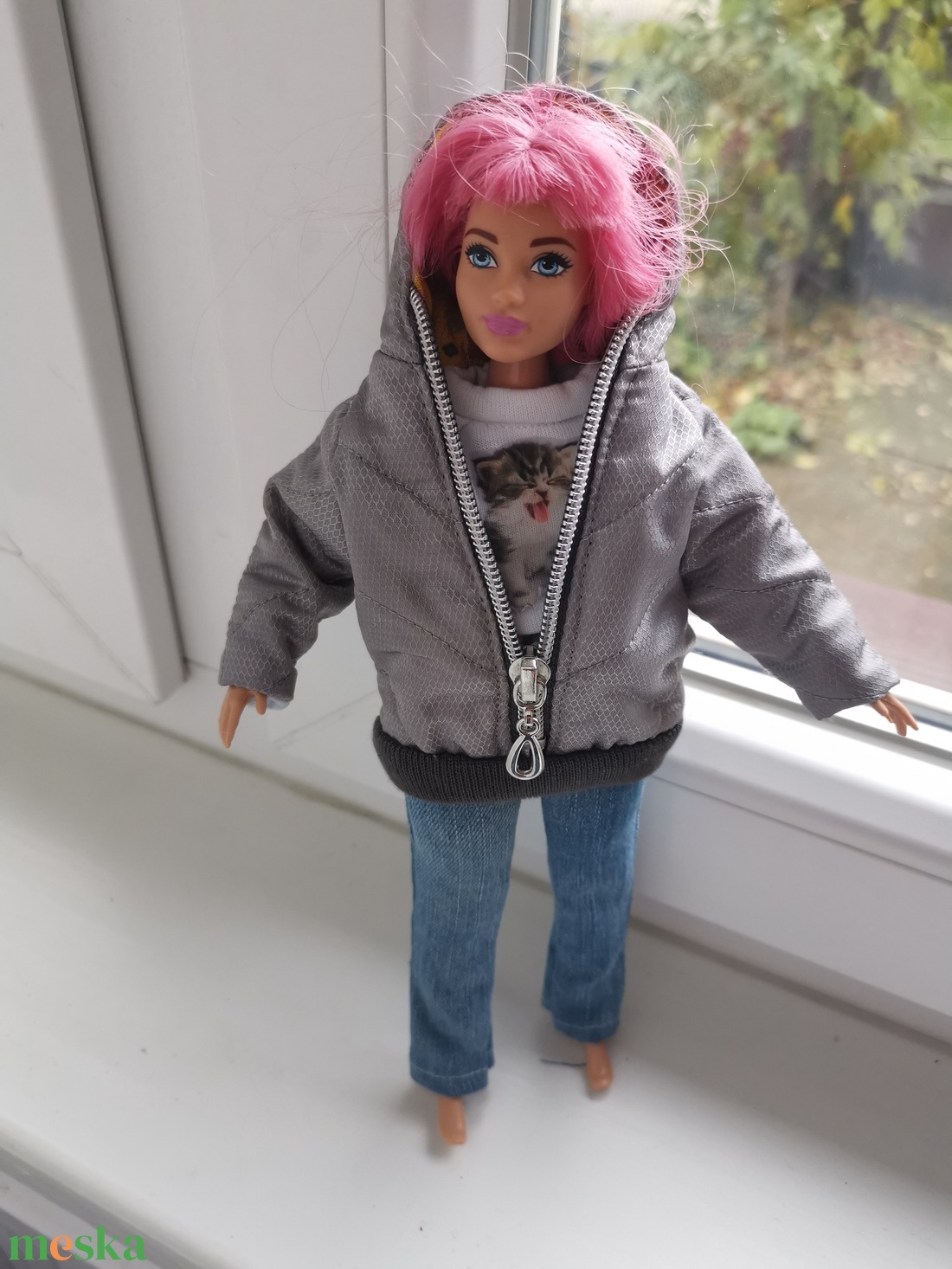 Molett Barbie babaruha farmer nadrág - játék & sport - baba & babaház - babaruha, babakellék - Meska.hu