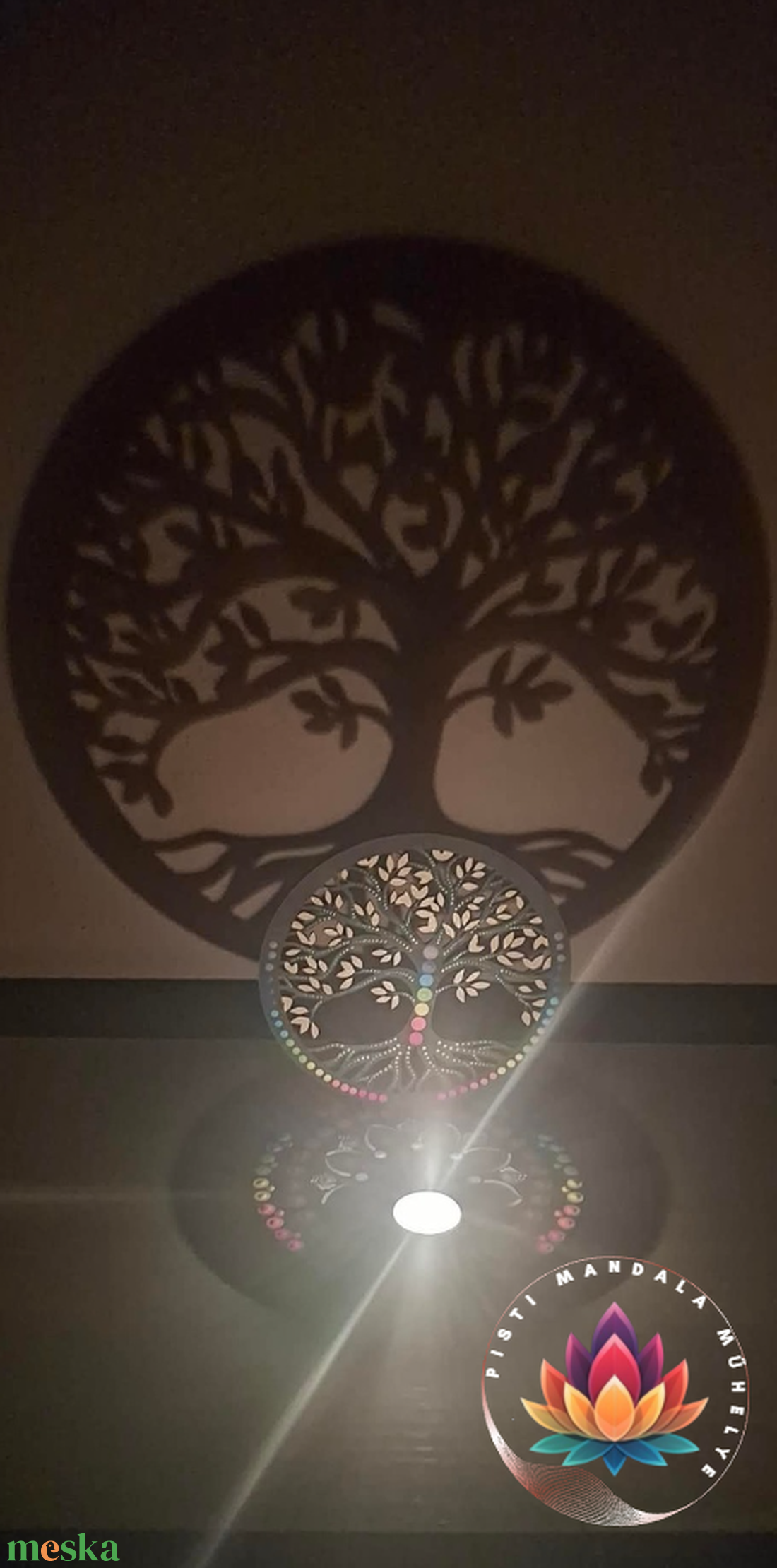 Életfás árnyéklámpa - 20 cm - otthon & életmód - gyertya, illat, aroma - mécses és mécsestartó - Meska.hu