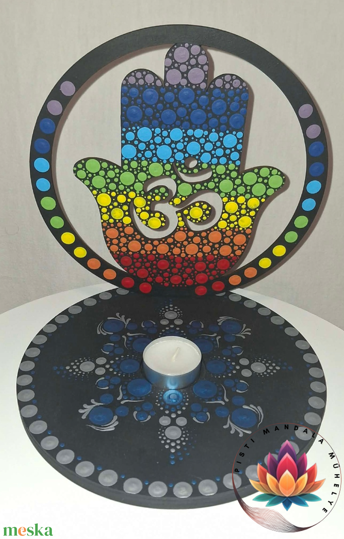 Hamza kéz - Fatima keze árnyéklámpa - 20 cm - otthon & életmód - gyertya, illat, aroma - mécses és mécsestartó - Meska.hu