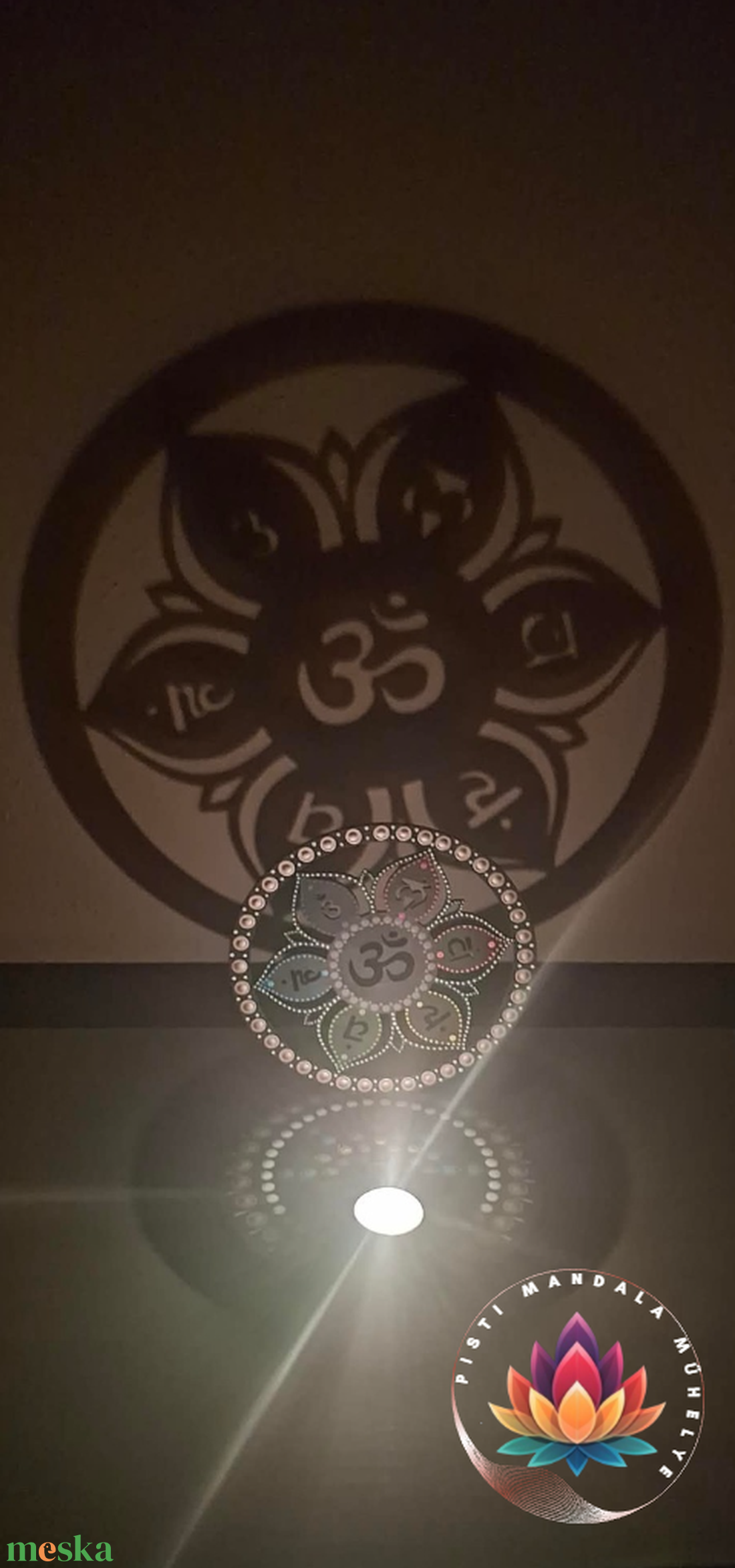 7 csakra árnyéklámpa - 20 cm - otthon & életmód - gyertya, illat, aroma - mécses és mécsestartó - Meska.hu