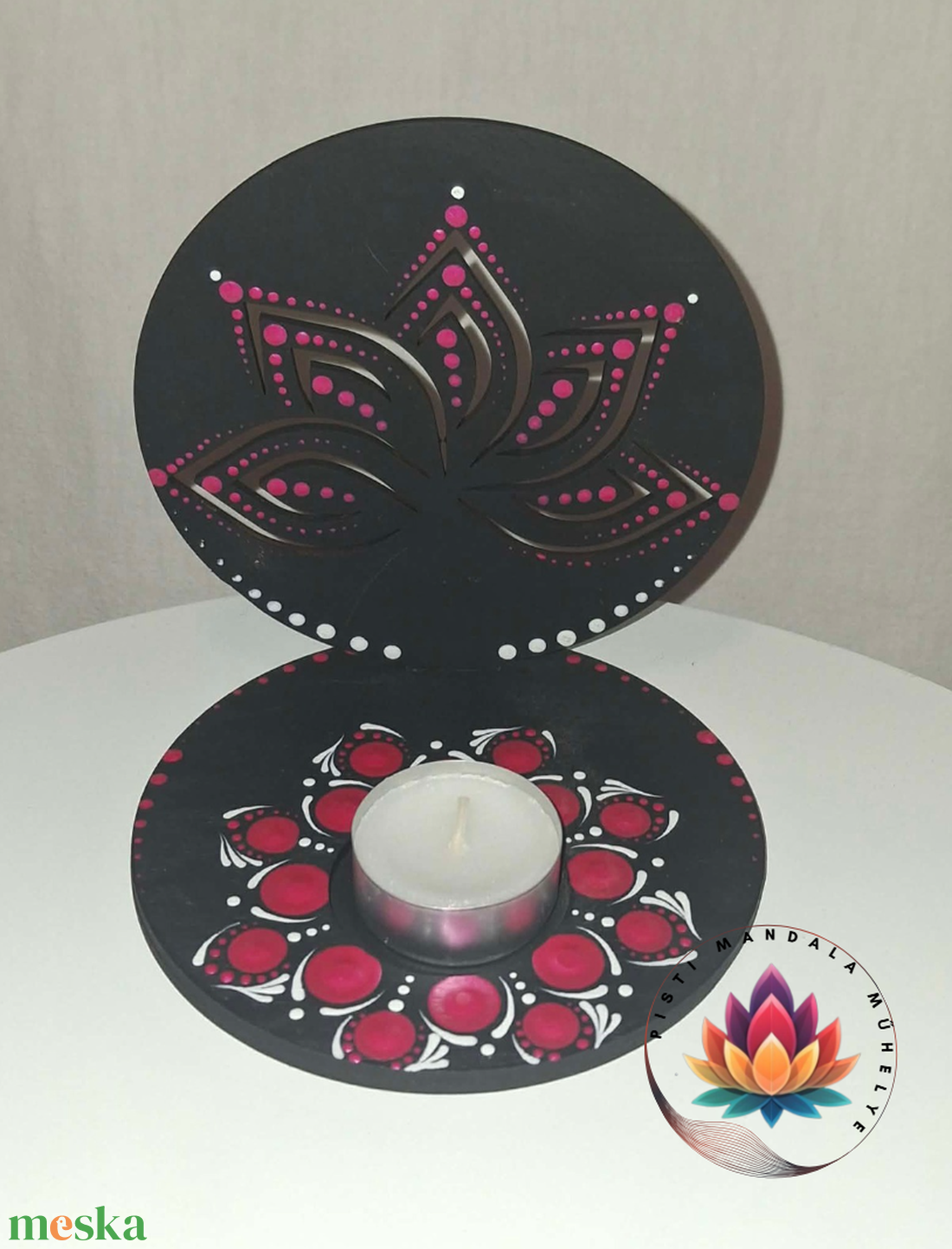 Lótusz árnyéklámpa - 12 cm - otthon & életmód - gyertya, illat, aroma - mécses és mécsestartó - Meska.hu